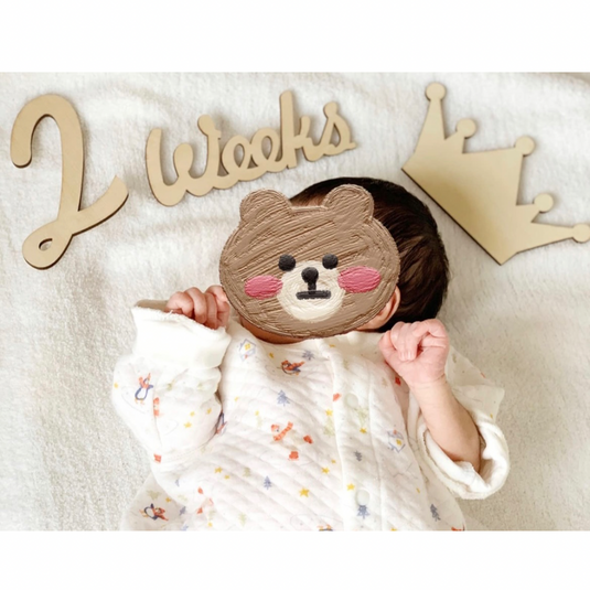 Natural wooden letter banners
