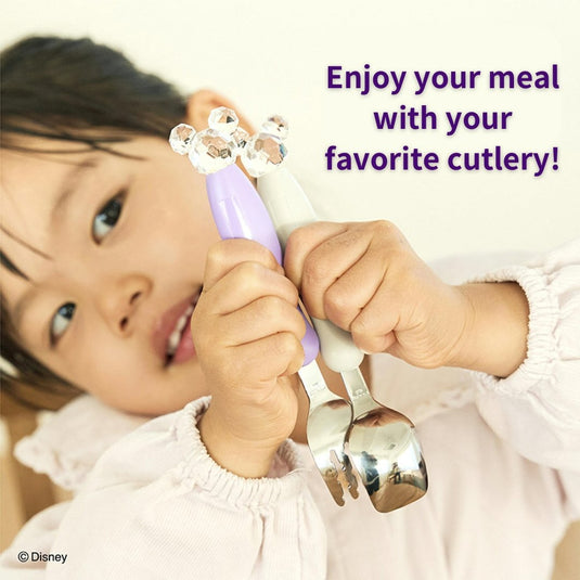 Mickey crystal spoon & fork with cover - Dawerlee Shop